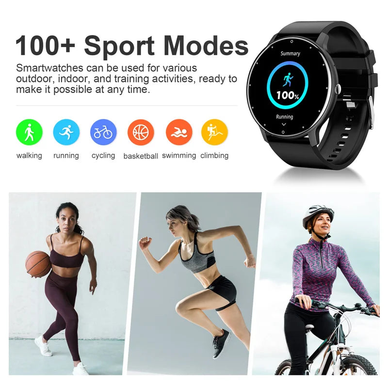 Smart Watch Women Men Full Touch Screen Bluetooth 5.2 Call Waterproof Watches Sports Fitness Tracker Factory IP67 ZL02 New