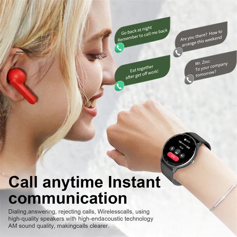 Smart Watch Women Men Full Touch Screen Bluetooth 5.2 Call Waterproof Watches Sports Fitness Tracker Factory IP67 ZL02 New