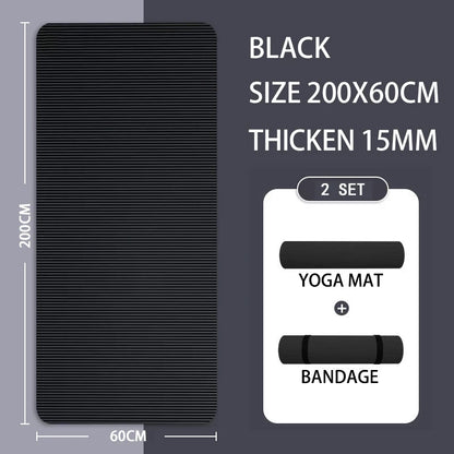 2Meter Longer Yoga Mat Super Large Lengthened Yoga Mat Men'S Special High Quality Fitness Pilates Exercise Healthy Fitness Mat