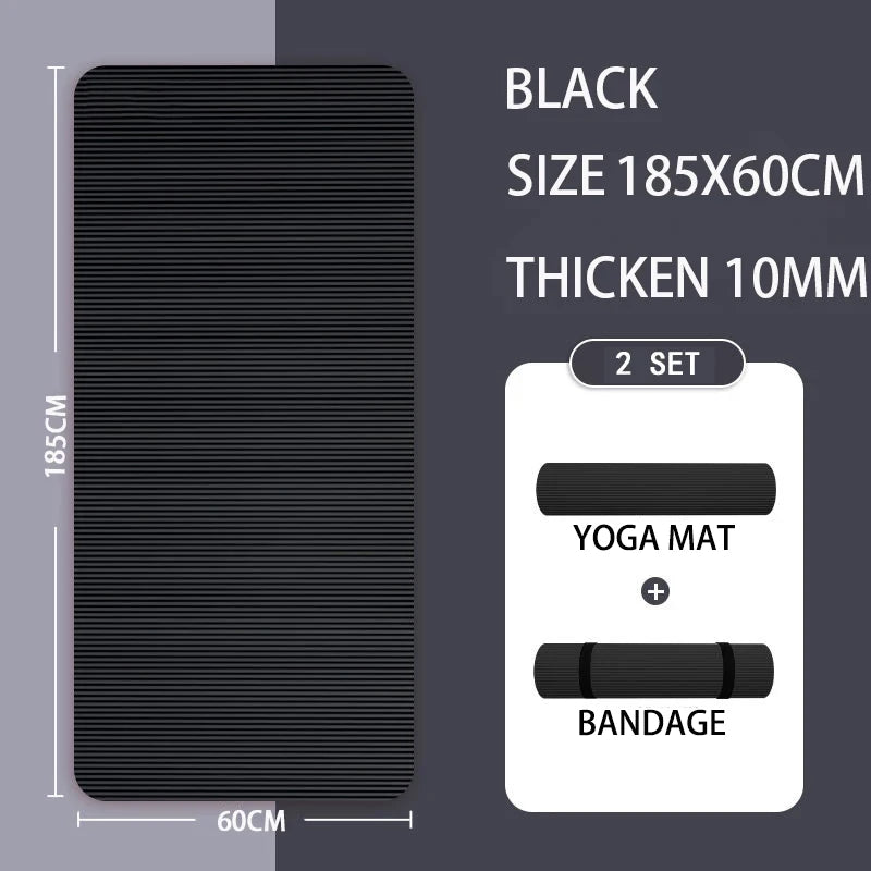 2Meter Longer Yoga Mat Super Large Lengthened Yoga Mat Men'S Special High Quality Fitness Pilates Exercise Healthy Fitness Mat