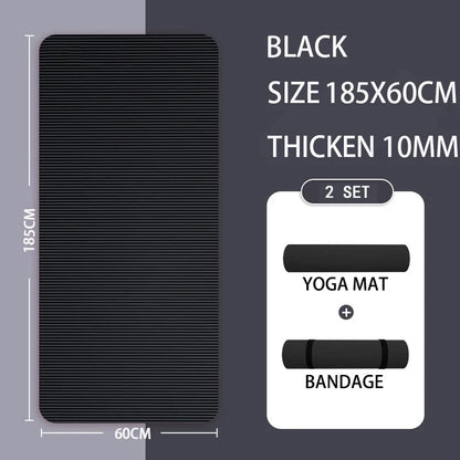 2Meter Longer Yoga Mat Super Large Lengthened Yoga Mat Men'S Special High Quality Fitness Pilates Exercise Healthy Fitness Mat